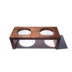 Solid Wood Cat Bowl Stand – Single or Double | Aevan Epoch