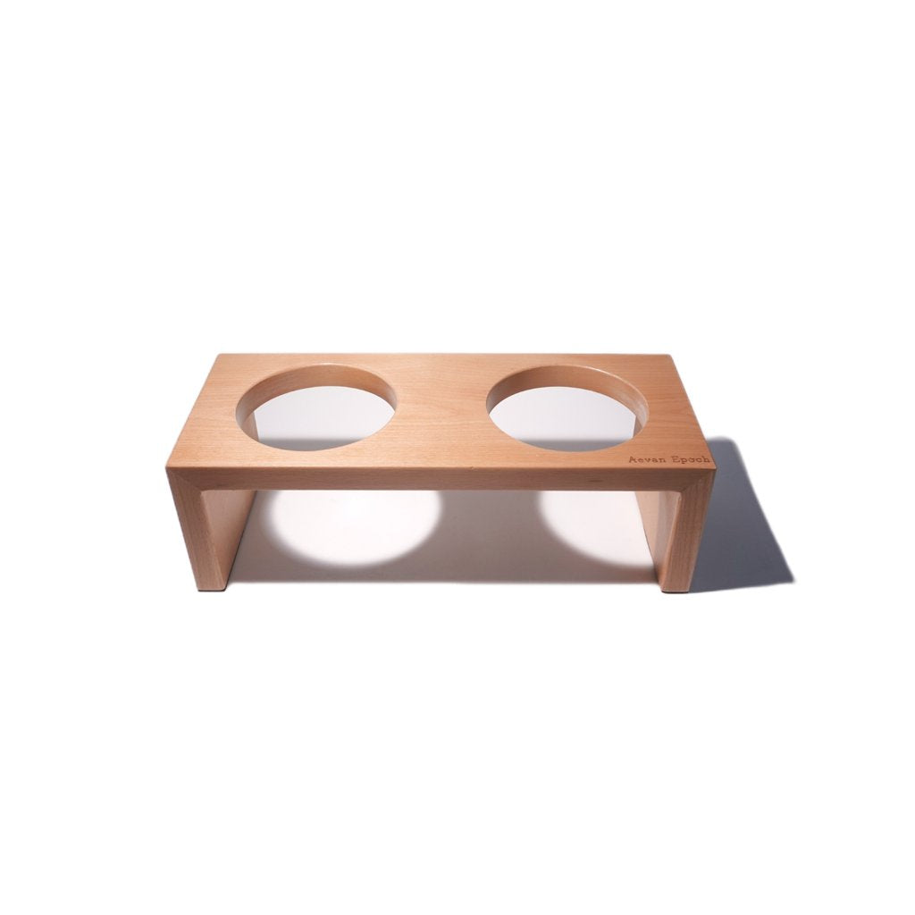 Solid Wood Cat Bowl Stand – Single or Double | Aevan Epoch