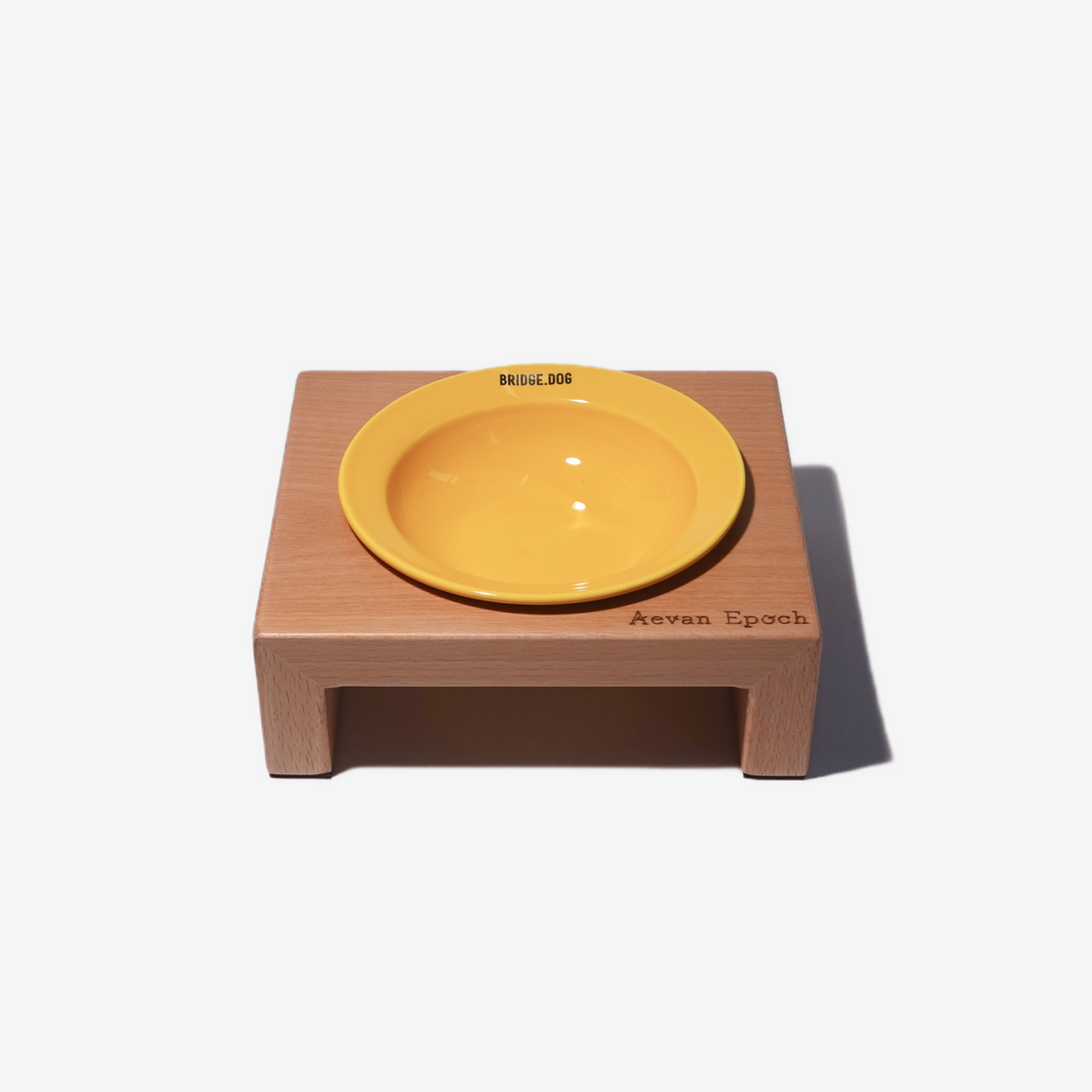 Solid Wood Cat Bowl Stand – Single or Double | Aevan Epoch