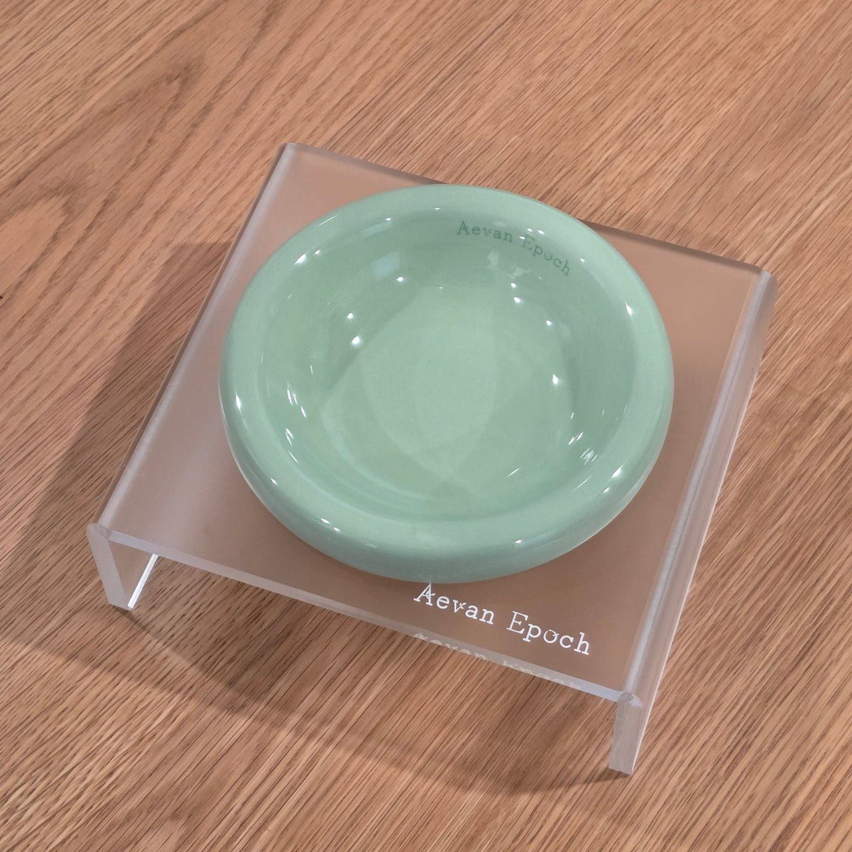 Frosted Acrylic Cat Bowl Stand | Aevan Epoch