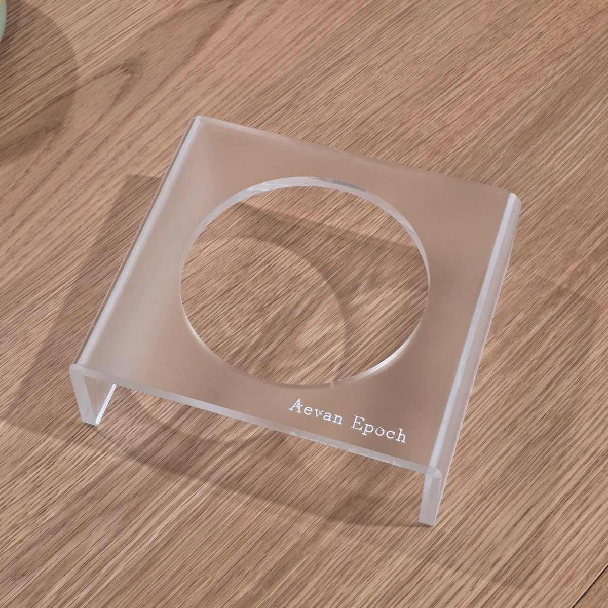 Frosted Acrylic Cat Bowl Stand | Aevan Epoch