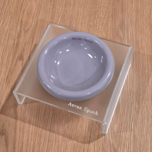 Frosted Acrylic Cat Bowl Stand | Aevan Epoch