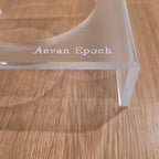 Frosted Acrylic Cat Bowl Stand | Aevan Epoch