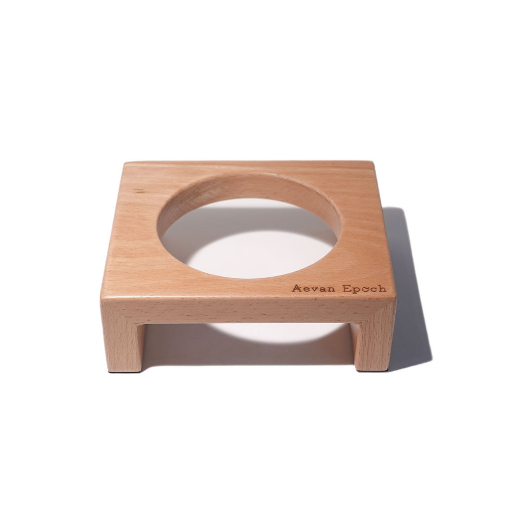 Solid Wood Cat Bowl Stand – Single or Double | Aevan Epoch