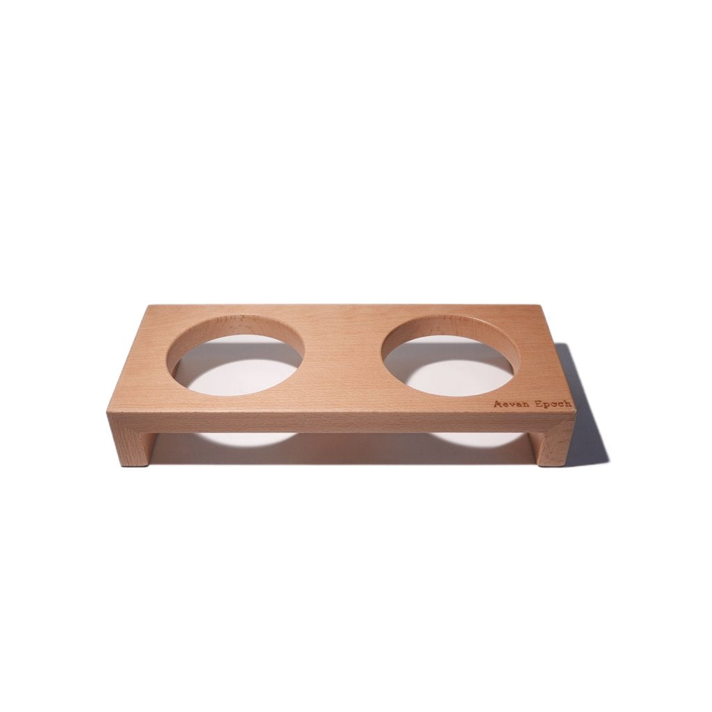 Solid Wood Cat Bowl Stand – Single or Double | Aevan Epoch