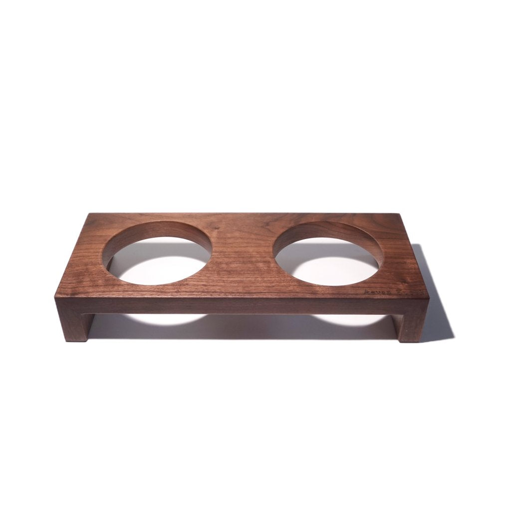 Solid Wood Cat Bowl Stand – Single or Double | Aevan Epoch