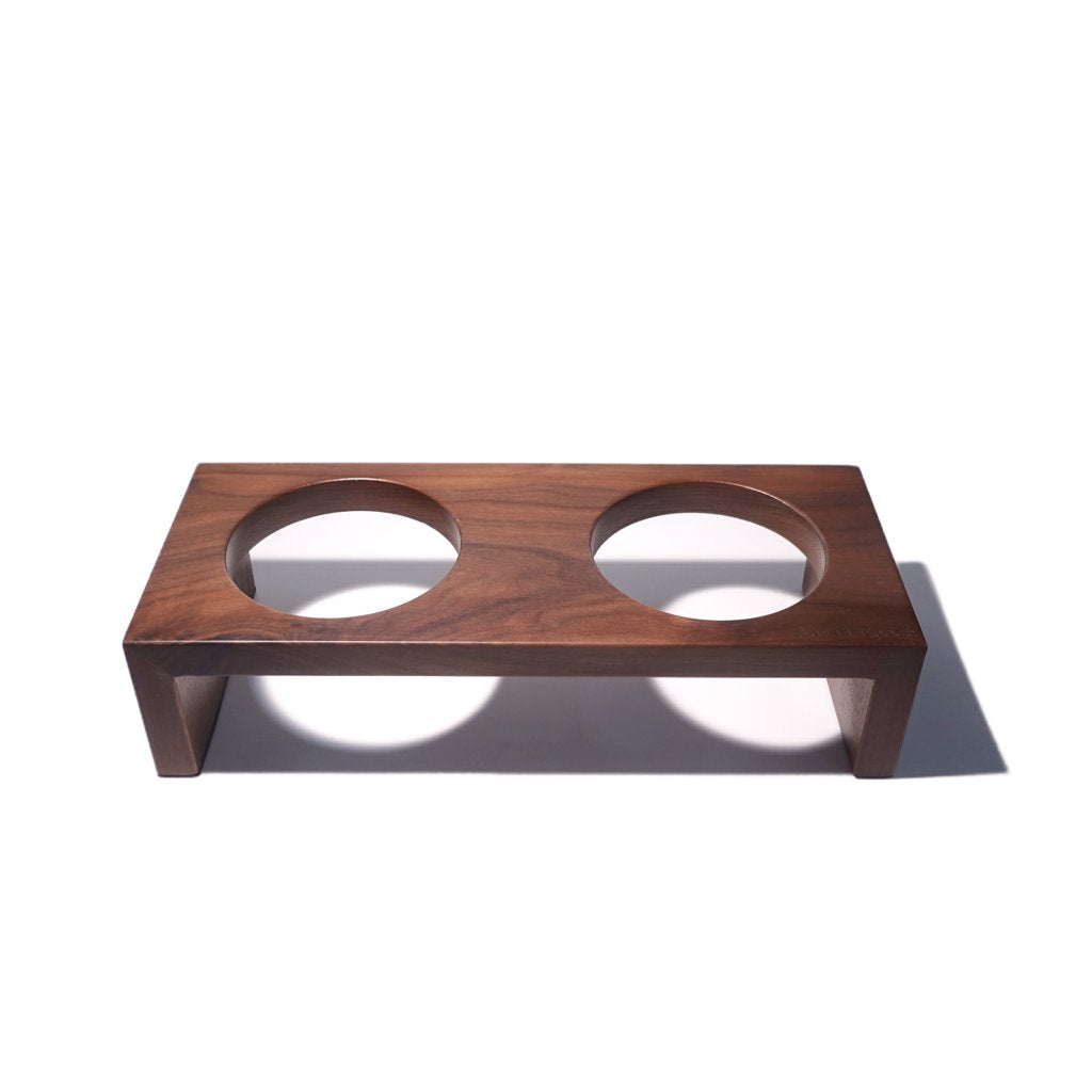 Solid Wood Cat Bowl Stand – Single or Double | Aevan Epoch