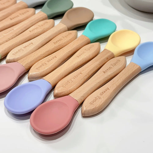 Aevan Epoch Beechwood & Silicone Spoon